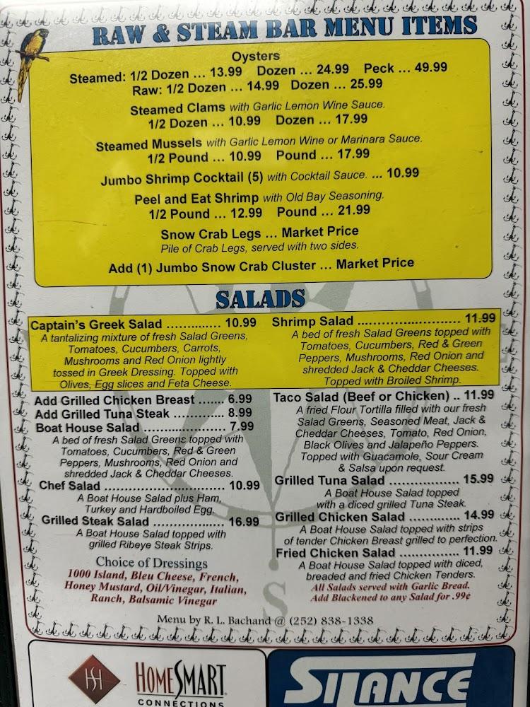 Capt. Bob Beck's Marina Cafe Menu image 3